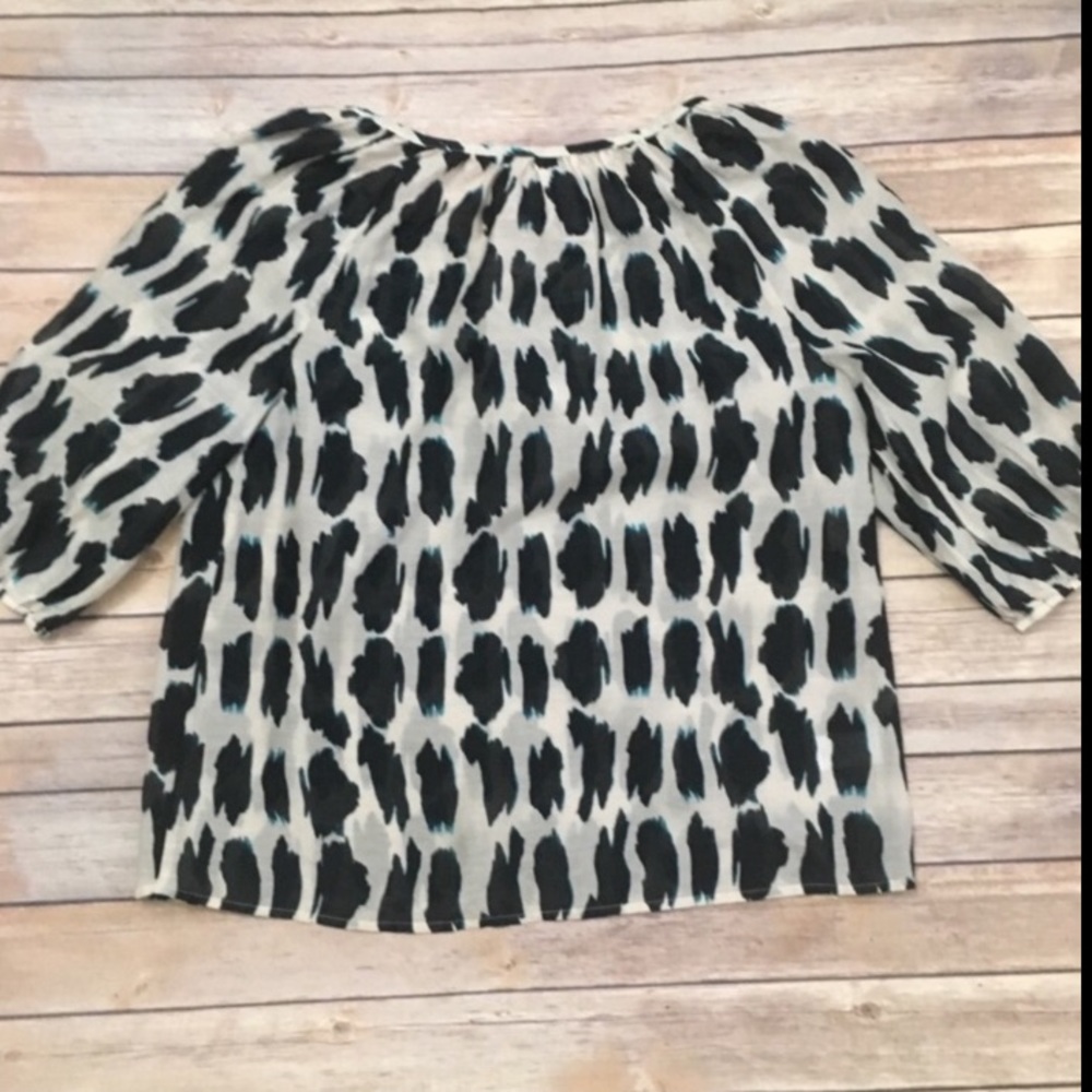 LOFT silk blend peasant blouse